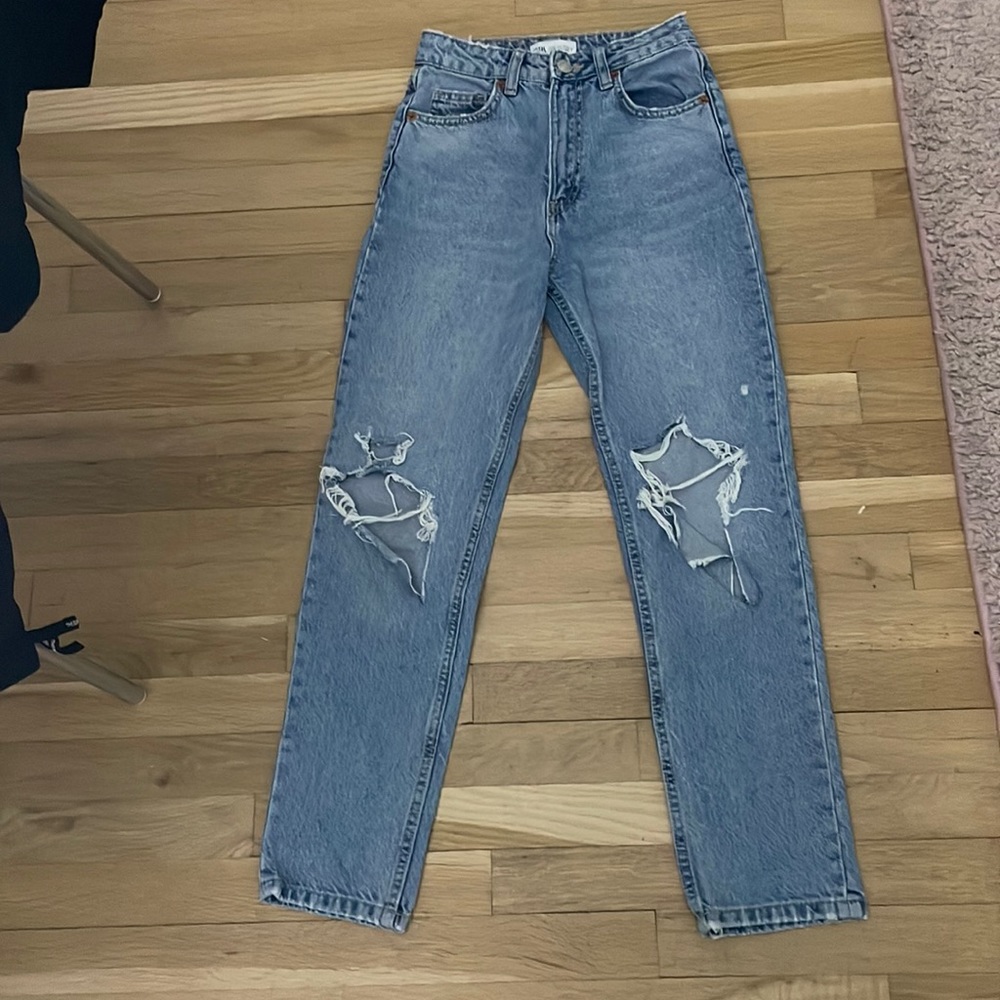 Zara ripped jeans